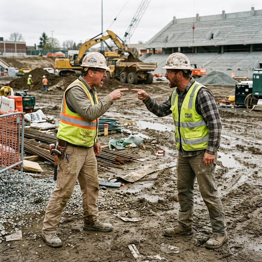 Contractors arguing